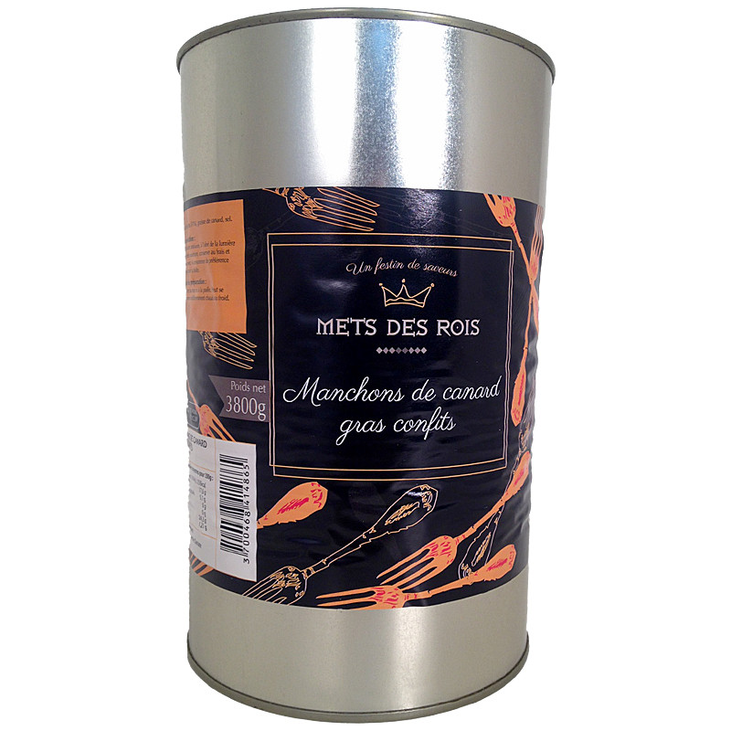 CODILLOS DE PATO EN CONFIT LATA 3,825kg (20-25 piezas)